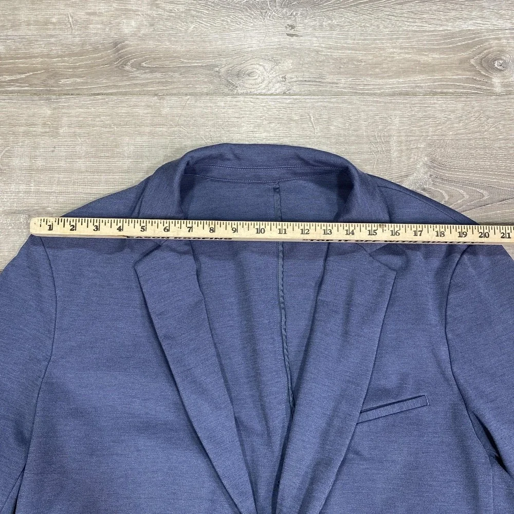 American Tall Blazer Mens 2XL Tall Blue Knit Unstructured Sport Coat Jacket Soft